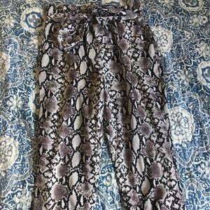 Snakeskin high waisted pants